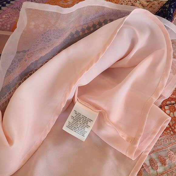 Anthropologie Maeve Lace Summer Cottage Midi Dress 10 Feminine Orange Pink Purpl - Picture 8 of 10